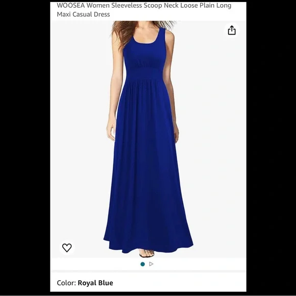 royal blue sun dress Cute A line Sleeveless Royal Blue Summer Holiday Dress P246 – PreppyDress main image 1